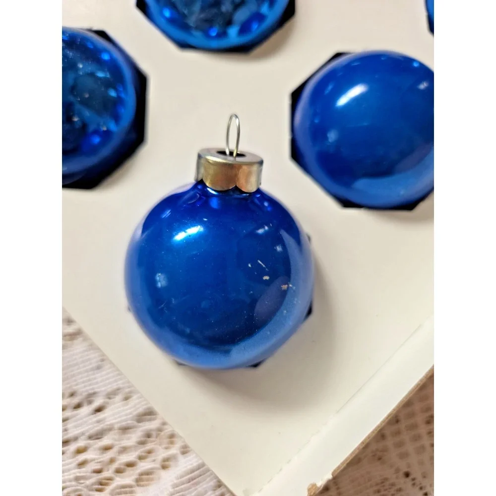 Rauch Holiday Classics 20 Gold & 20 Blue Glass Ornaments Vintage Holiday Decor